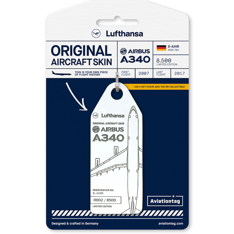 Lufthansa Airbus A340 フライトタグ ホワイト 在庫商品