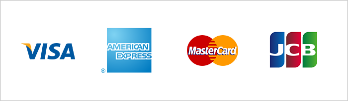 クレジットカード支払い（VISA、Master Card、American Express、JCB）